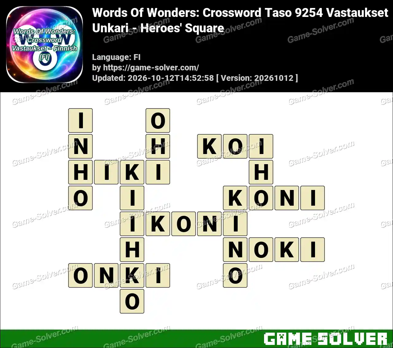 Words Of Wonders: Crossword Taso 9254 Vastaukset – Unkari – Heroes’ Square